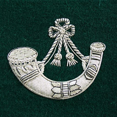 Light Infantry wire blazer badge green